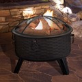 Nature Spring Nature Spring 26 inch Round Woven Design Fire Pit 335353DOK